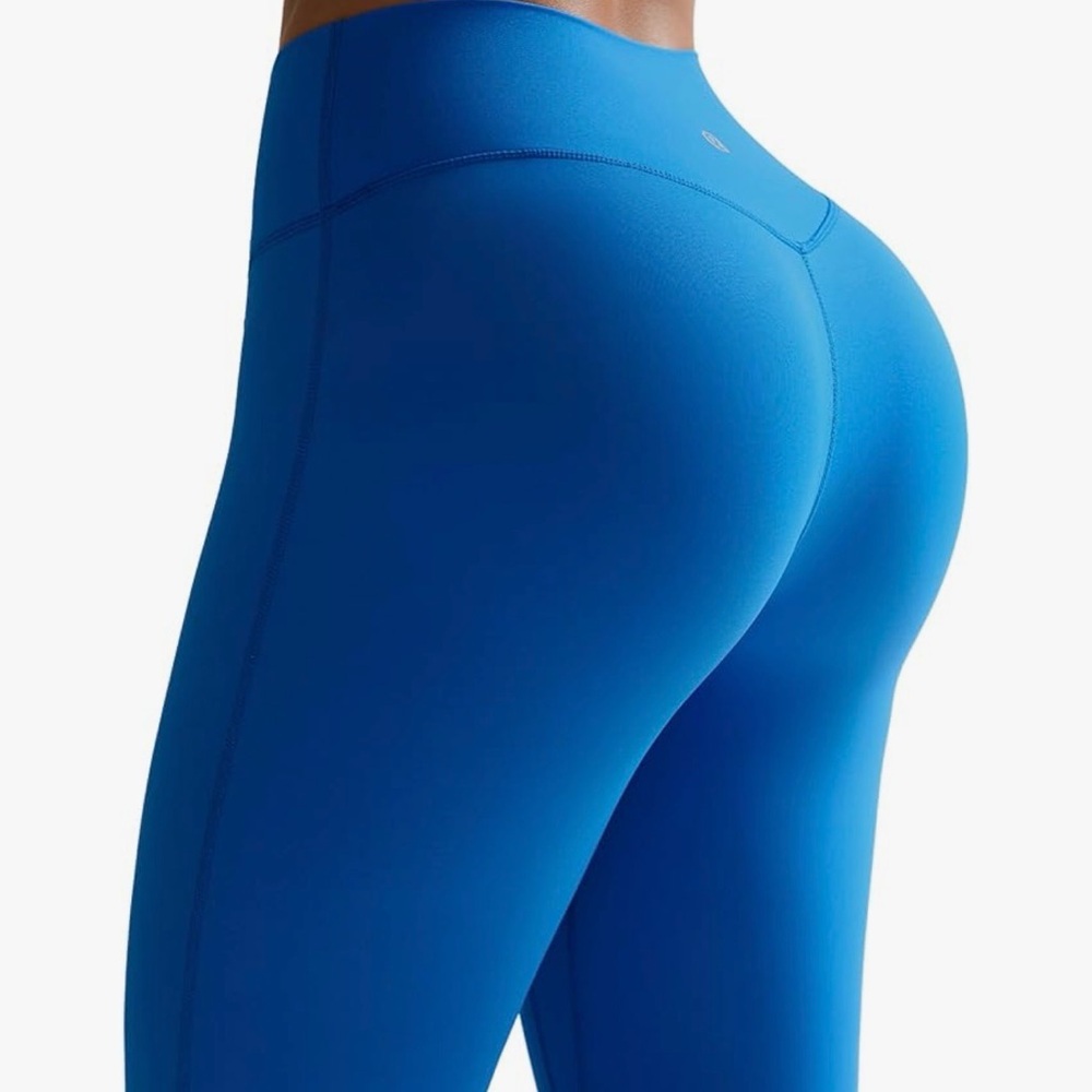 New Running Girl Women's Leggings Size L High Waisted Buttery Soft Deep Blue - Picture 4 of 9